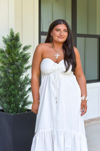 Ruched Midi - Ivory
