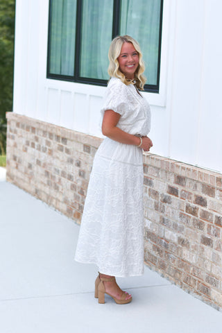Lace Trim Skirt Set
