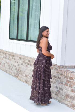 Brown Polka Maxi