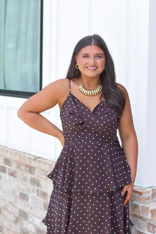Brown Polka Maxi