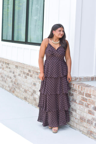 Brown Polka Maxi