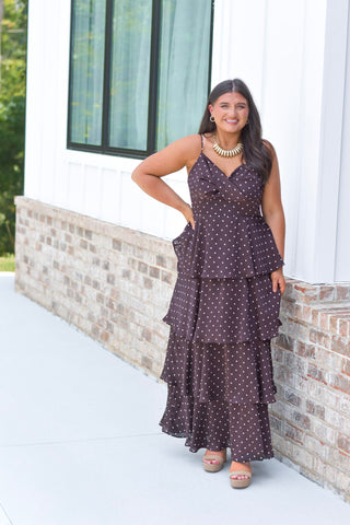 Brown Polka Maxi