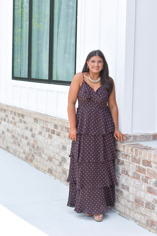 Brown Polka Maxi