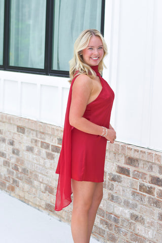 Satin Cherry Dress