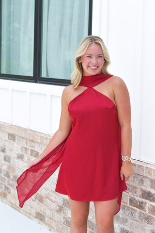 Satin Cherry Dress