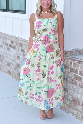 Yellow Skirt Set