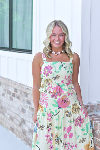Yellow Skirt Set
