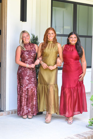 Organza Maxi - Rust Floral