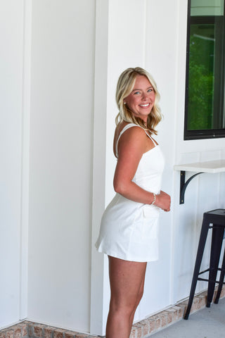 Pocket Mini Dress - White