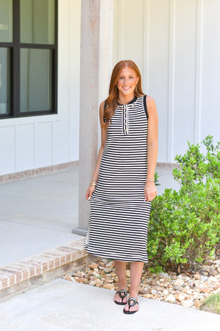 Black Stripe Midi
