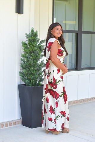 Satin Floral Maxi