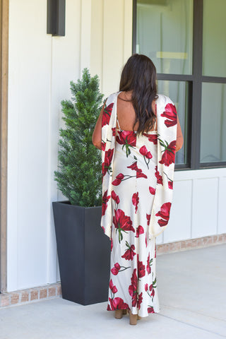 Satin Floral Maxi