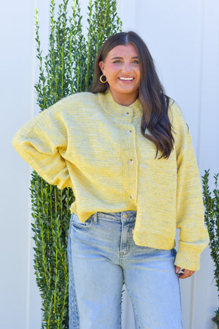 Marled Cardi - Yellow