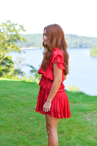 Claire Dress - Candy Apple