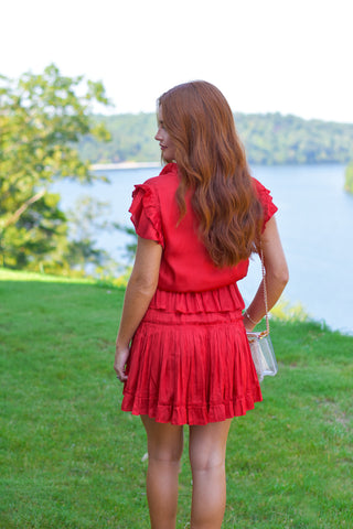 Claire Dress - Candy Apple