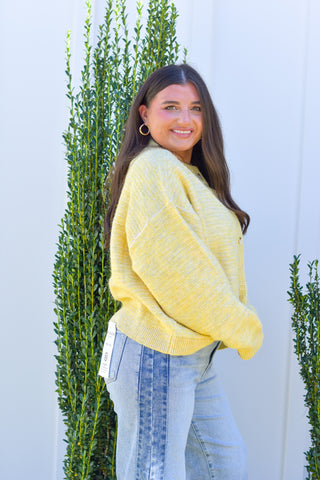 Marled Cardi - Yellow
