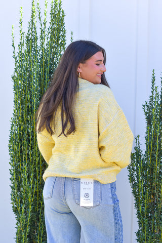 Marled Cardi - Yellow