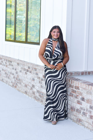 Zebra Cowl Maxi