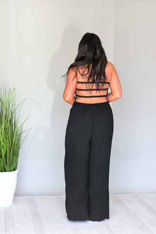 Linen Jumpsuit - Black