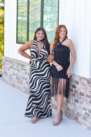 Zebra Cowl Maxi