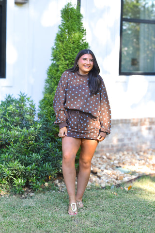 Brown & Blue Polka Set