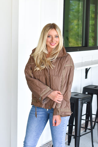 Quilted Jacket - Mocha