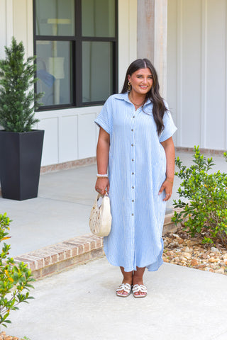 Blue Gauze Dress XS Blue Gauze Dress XS