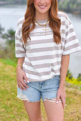 Jesus Loves You - Beige