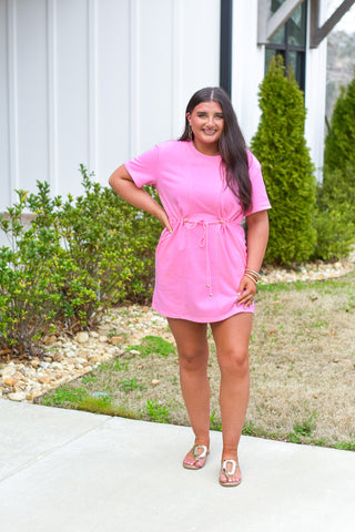 French Terry Dress - Pink