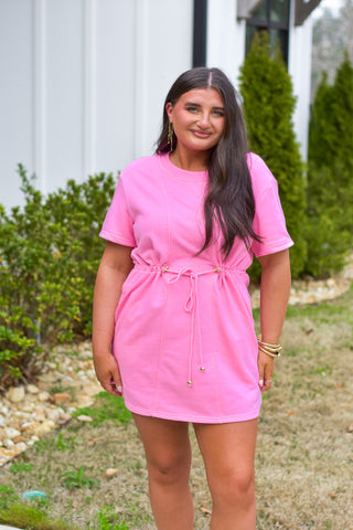 French Terry Dress - Pink