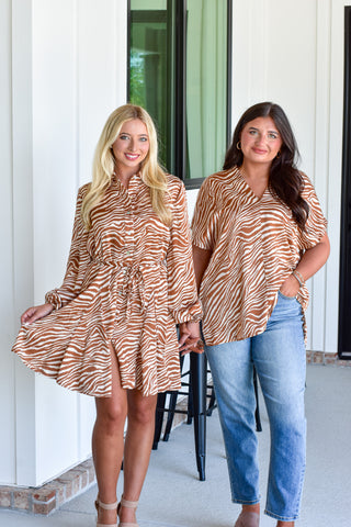 Caramel Zebra Dress