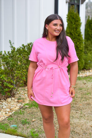 French Terry Dress - Pink