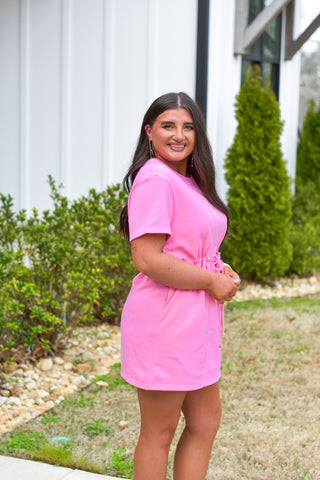 French Terry Dress - Pink