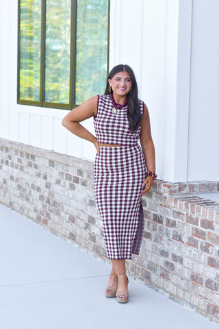 Gingham Sweater Set