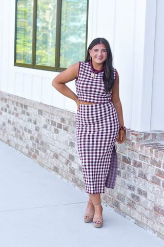 Gingham Sweater Set