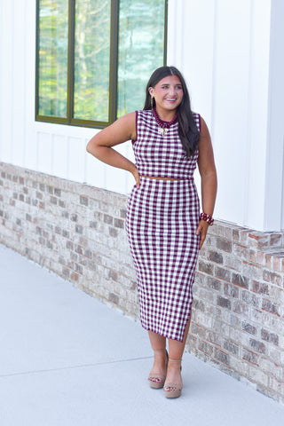 Gingham Sweater Set