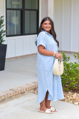 Blue Gauze Dress