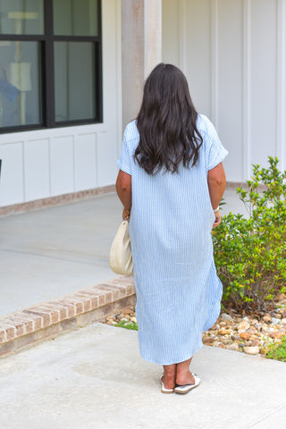 Blue Gauze Dress Small