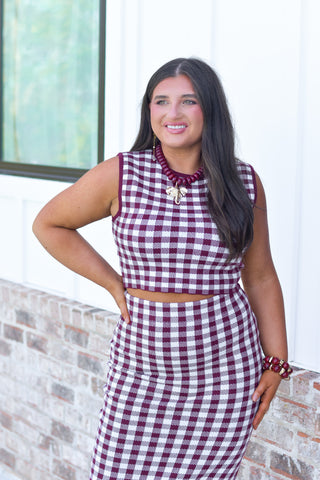 Gingham Sweater Set