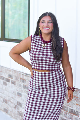 Gingham Sweater Set
