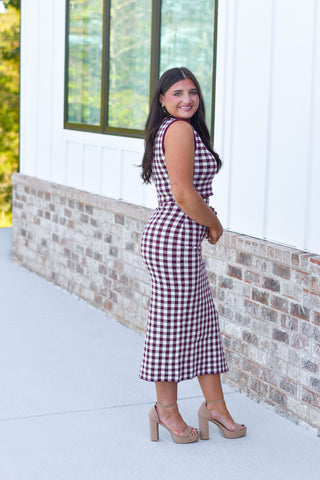 Gingham Sweater Set