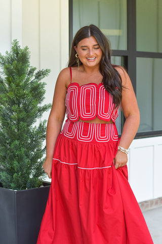 Lace Trim Set - Red