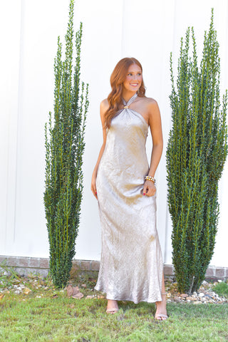 Champagne Satin Maxi