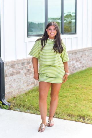 Matcha Stripe Set