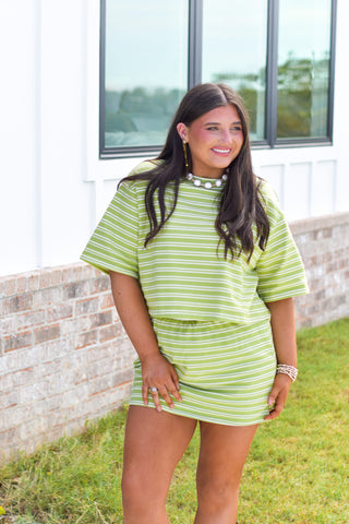 Matcha Stripe Set