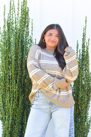 Double Stripe Knit - Taupe