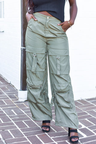 Cargo Pants - Olive - Lavish Tuscaloosa