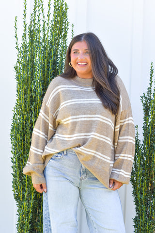 Double Stripe Knit - Taupe