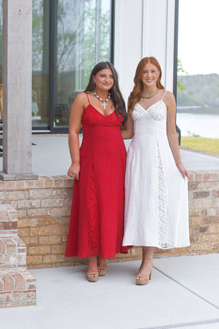 Gauze Lace Midi - White