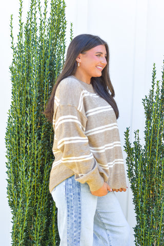 Double Stripe Knit - Taupe